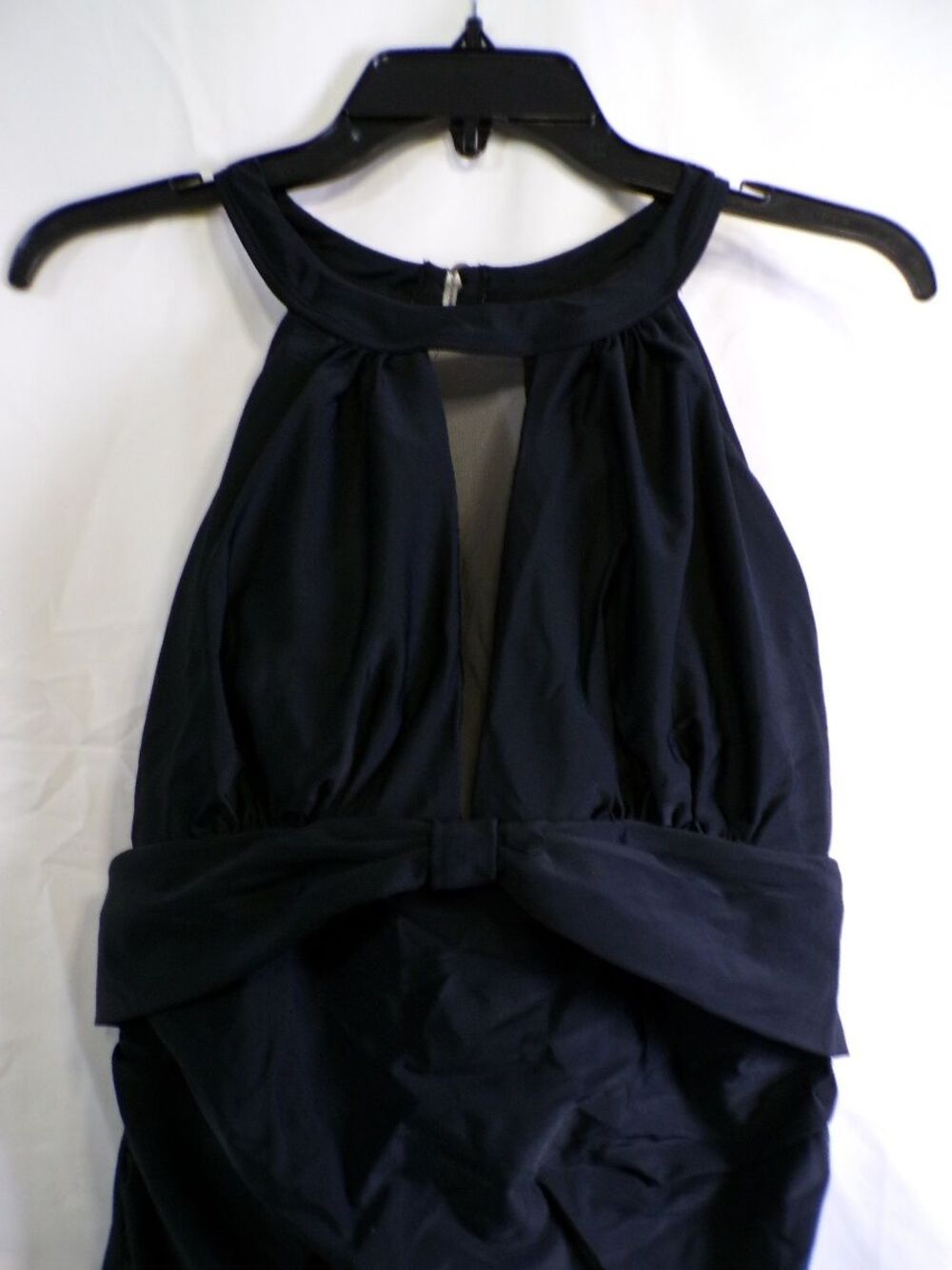 Women One Piece Halter Swimsuit XL Black 82% Polyamide 18% Elasthane - Picture 2 of 5